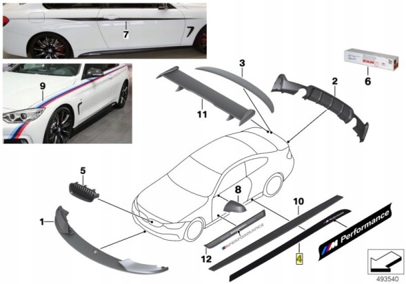 BMW OE 51192240983 Фольговані наклейки на пороги BMW L і P M-performance F30