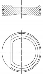 Mahle 010 29 01 Поршень двигуна 010 29 01 mahle fiat panda iii