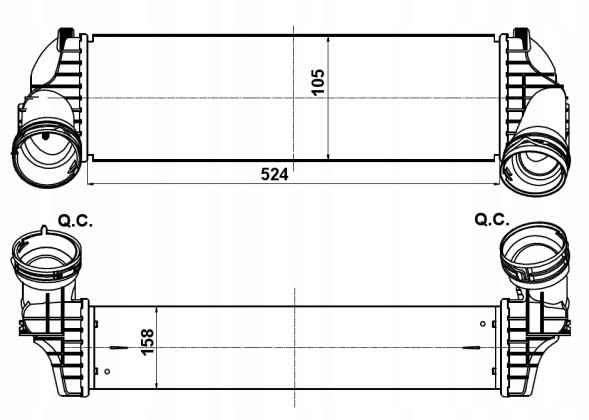 NRF 30359 Інтеркулер bmw x5 07-/x6 08- 3.0d/4.0d/3.5i nrf