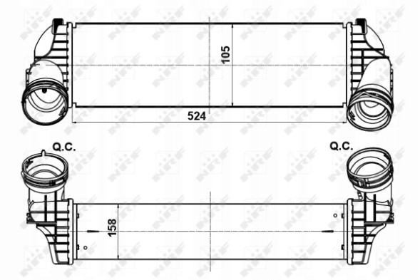 NRF 30359 Інтеркулер bmw x5 07-/x6 08- 3.0d/4.0d/3.5i nrf