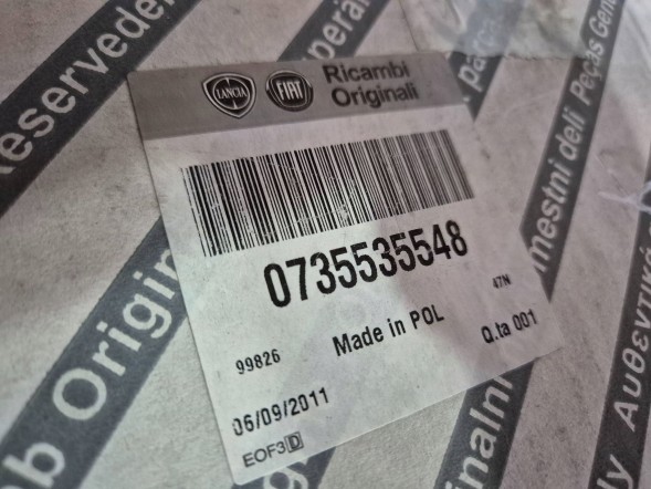 Fiat OE Лівий повітрозабірник панелі приладів 735535548 Ducato Jumper Boxer 07-