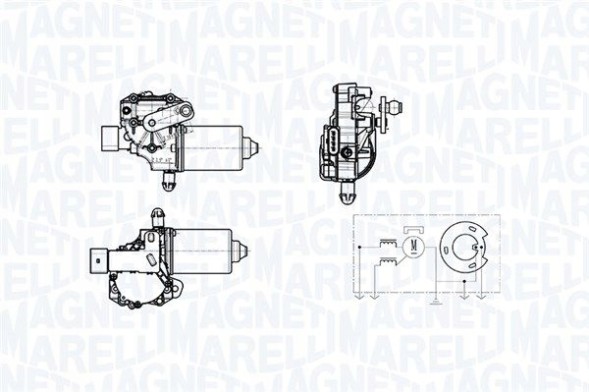 MAGNETI MARELLI 064378900010 Magneti marelli 064378900010 механізм передніх склоочисників