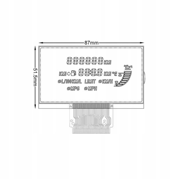 Китай 5907090995887 НОВИЙ РК-ДИСПЛЕЙ ДЛЯ PORSCHE BOXSTER 986 2001-2004