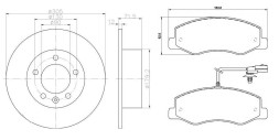 Bremsenn BR2023 2× Гальмівні диски + колодки ЗАД Renault MASTER III 3 Opel MOVANO B + Гальмівні колодки BREMZENN (відповідно GDB1903) OPEL MOVANO 10-/RENAULT MASTER 10-