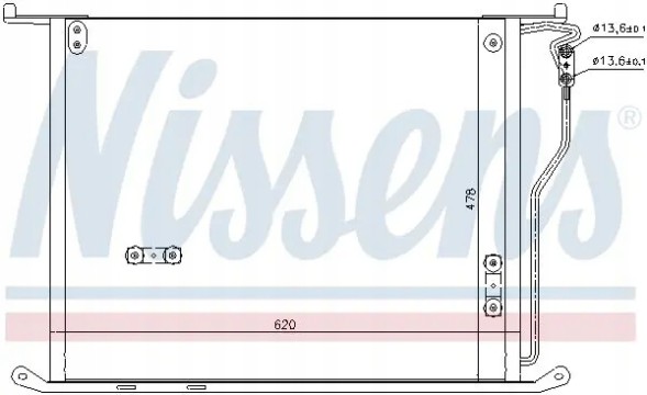 Nissens 94980 Конденсатор радіатора кондиціонування повітря 94980 nissens