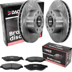 DACO 2× DACO 609981 гальмівний диск + Гальмівні колодки DACO Fiat Ducato 2006-15 ФРОНТАЛЬНІ