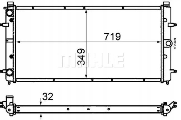 Mahle CR 398 000S Охолоджувач води cr 398 000s mahle vw транспортер