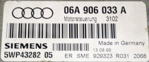Volkswagen OE 06A906033A 5WP43282 05 BEZ IMMO przygotowany w SDK Блок керування 06A906033A 5WP43282 05 БЕЗ IMMO
