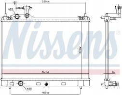 Nissens 606951 Радіатор охолодження 606951 nissens