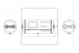 PE Automotive 016.373-80A Повітряний бак пневматичної системи 016.373-80а