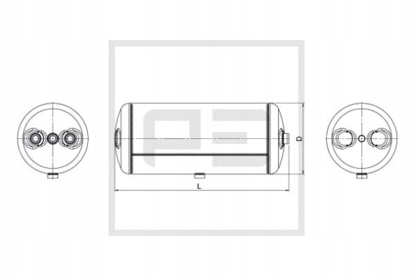 PE Automotive 016.373-80A Повітряний бак пневматичної системи 016.373-80а