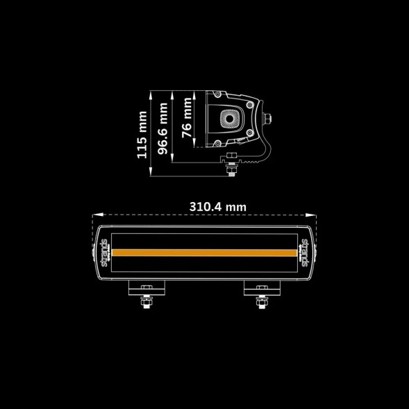 Strands LED Балка Siberia XPA DR 12 дюймів 809426A 6120 лм Білий/Жовтий