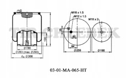 HT 03-01-MA-065-HT ПОДУШКА ПІДВІСКИ 4883 N1P06 MAN TGA