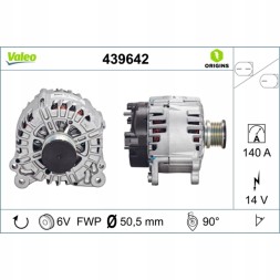 Valeo 439642 Valeo 439642 альтернатор генератор 140а 14в для audi a4 avant (8k5, b8) q5
