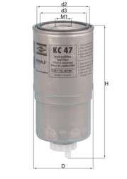 KC47 MAHLE ORIGINAL Фільтр палива