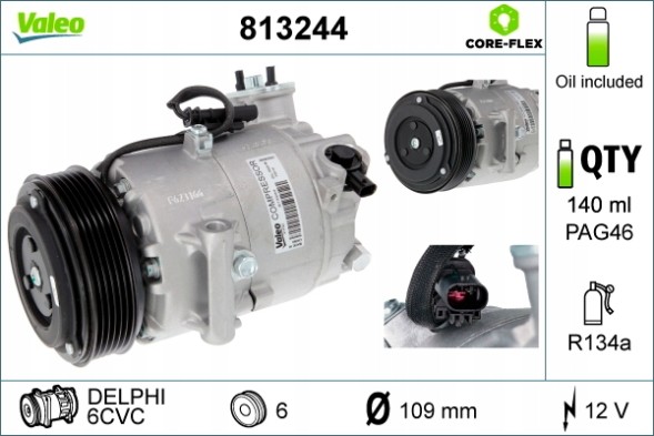 Valeo 813244 Компресор кондиціонера valeo 813244