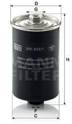WK 834 1 MANN FILTER Фільтр палива