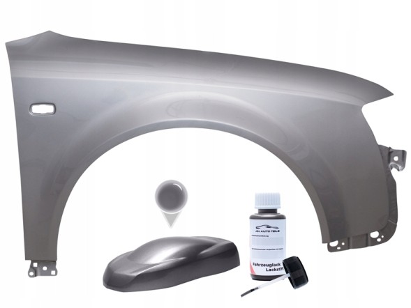 API EK0916 Переднє крило Audi A4 B6 праве, колір LY7Q, нове + підфарбовувач