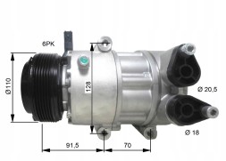 NRF 32812 Компресор кондиціонера ford mondeo 07-/galaxy 06-/s-max 06- nrf