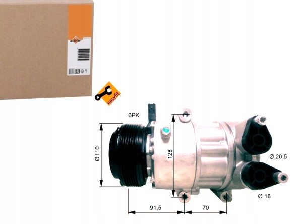 NRF 32812 Компресор кондиціонера ford mondeo 07-/galaxy 06-/s-max 06- nrf