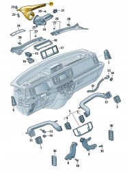 Volkswagen OE 7C1815129B Канал ловець повітря vw crafter 7с асо