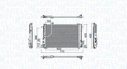 MAGNETI MARELLI 350203755000 Конденсатор радіатора кондиціонування повітря 350203755000