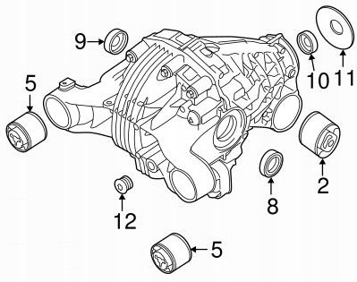 OEM 97037506100 Втулка подушки заднього моста диференціала Panamera 970