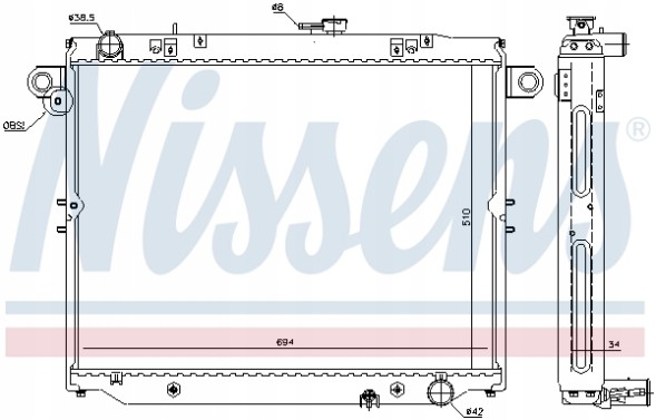 Nissens 64881 Охолоджувач двигуна toyota land cruiser 100 4.2d 01.98-08.07