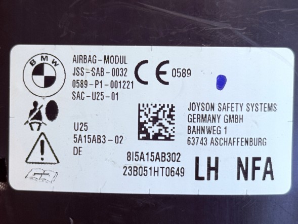 BMW OE 72125A3D177 / MINI U25 MINI COUNTRYMAN U25 2023-> ВНУТРІШНЯ ПОДУШКА БЕЗПЕКИ ПЕРЕДНЄ ЛІВЕ СИДІННЯ