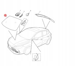 MG OE 11764004 Заднє скло mg3 2024-