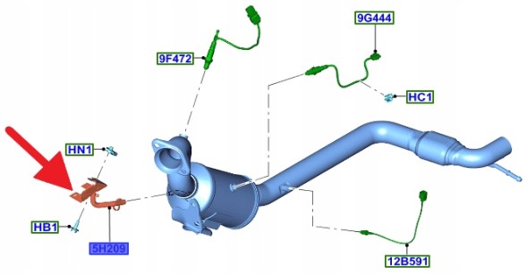 Ford OE KR3A-5H209-AE KR3Z9J460C ДАТЧИК ТИСКУ ВИХЛОПНИХ ГАЗІВ 2.3 EB MUSTANG 18-23 OE 2696406 _ KR3A-5H209-AE