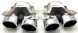 Mercedes-Benz OE A2134902307+A2134902407 НАКОНЕЧНИКИ ГЛУШИТЕЛЯ MERCEDES E-CLASS W213 S213 E53 AMG ХРОМ ОРИГІНАЛ