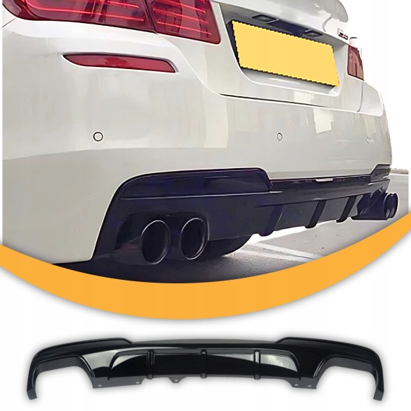 Китай Dyfuzor Dokładka Tylnego Zderzaka BMW F10 F11 Дифузор BMW F10 F11 Чорний Глянець M-пакет Накладка бампера Спойлер