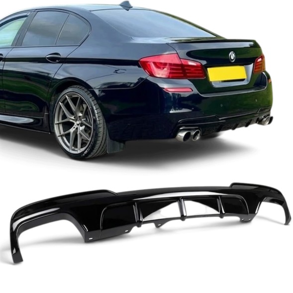 Китай Dyfuzor Dokładka Tylnego Zderzaka BMW F10 F11 Дифузор BMW F10 F11 Чорний Глянець M-пакет Накладка бампера Спойлер