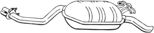 Bosal 278-209 Глушник вихлопної системи задньої частини mercedes 124 w124 e w1 + помічник зіткнення #34
