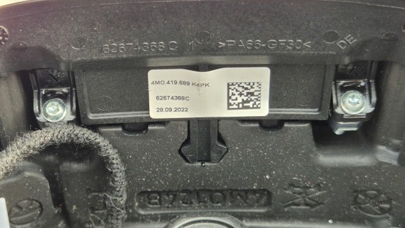 Audi OE KIEROWNICA AUDI SQ7 Q7 4M SQ8 Q8 4M8 ŚCIĘTA Кермо Audi SQ7 Q7 4M0 SQ8 Q8 4M8 Зрізане (скошене) з пелюстками OE 4M0419689K НОВЕ!