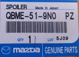 Mazda OE QBME-51-9N0 PZ Спойлер задній даховий - Mazda 3 BM QBME519N0 PZ