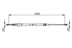 1987477696 BOSCH Трос гальма