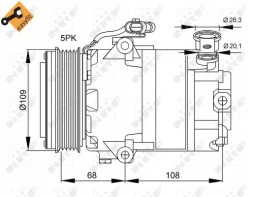 NRF 32083 Компресор кондиціонера 32083 nrf