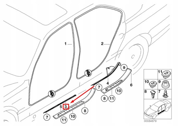 BMW OE 51478174506 порогова планка