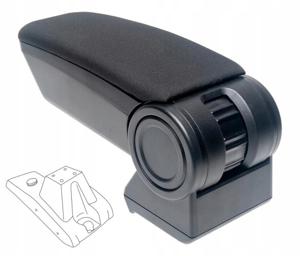 Rati V05220A Підлокітник Armster 3, Ford Connect II, 2014-2018, USB+AUX, тканина
