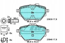 ATE PRO/13.0470-3871.2 ATE Керамічні гальмівні колодки citroen berlingo berli + асистент зіткнення #34