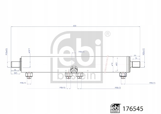Febi bilstein 176545 Febi bilstein 176545 робочий циліндр, гідропідсилювач керма