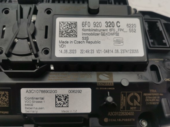 Volkswagen OE 6F0920320C, DWP6F0920320COE Лічильник/приладова панель Seat Ibiza V 6F0920320C Новий оригінал