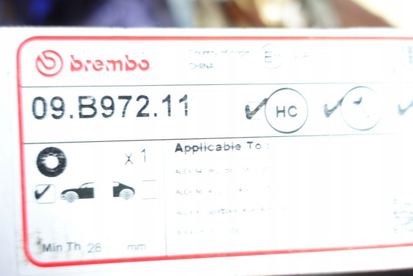 Brembo 09.B972.11 Brembo 09.B972.11 гальмівний диск (1шт)
