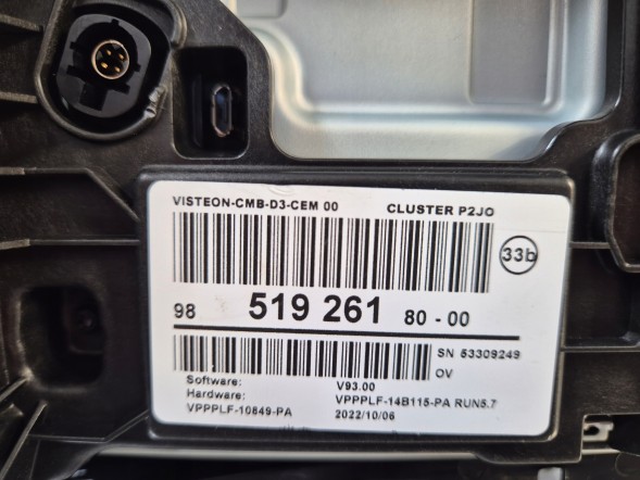 Opel OE mark- 9851926180 Лічильник приладів, дисплей 266050094R Opel Corsa F
