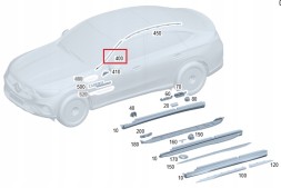 Mercedes-Benz OE A2546903901 MERCEDES GLC X254 Дефлектор води стійки А лівий ОРИГІНАЛ