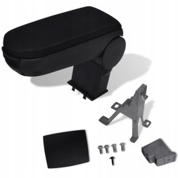 VidaXL G0460074 Регульований підлокітник з відсіком для зберігання VW New Polo 2011, чорний, ABS