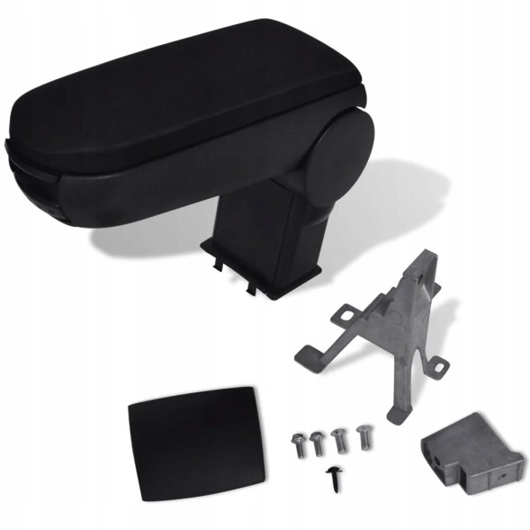 VidaXL G0460074 Регульований підлокітник з відсіком для зберігання VW New Polo 2011, чорний, ABS