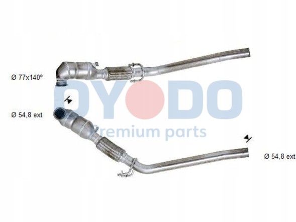 Oyodo 20N0027-OYO Каталізатор audi 20n0027-oyo oyodo